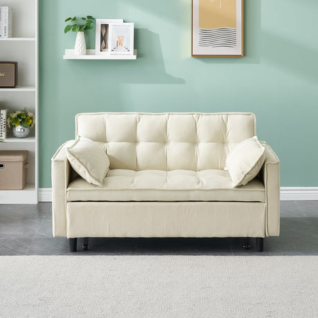 Two-Seat Casual Sofa With Pull Out Bed, Living Room Furniture