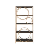 Hudice - Bookshelf - Black Oak & Champagne