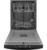 GE(R) ENERGY STAR(R) Top Control with Plastic Interior Dishwasher with Sanitize Cycle & Dry Boost - (GDT550PGRBB)