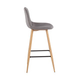 Pebble - Barstool Metal And Fabric (Set of 2)