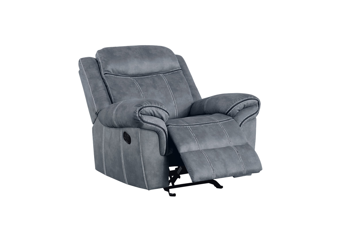 Zubaida - Two Tone Velvet Glider Recliner