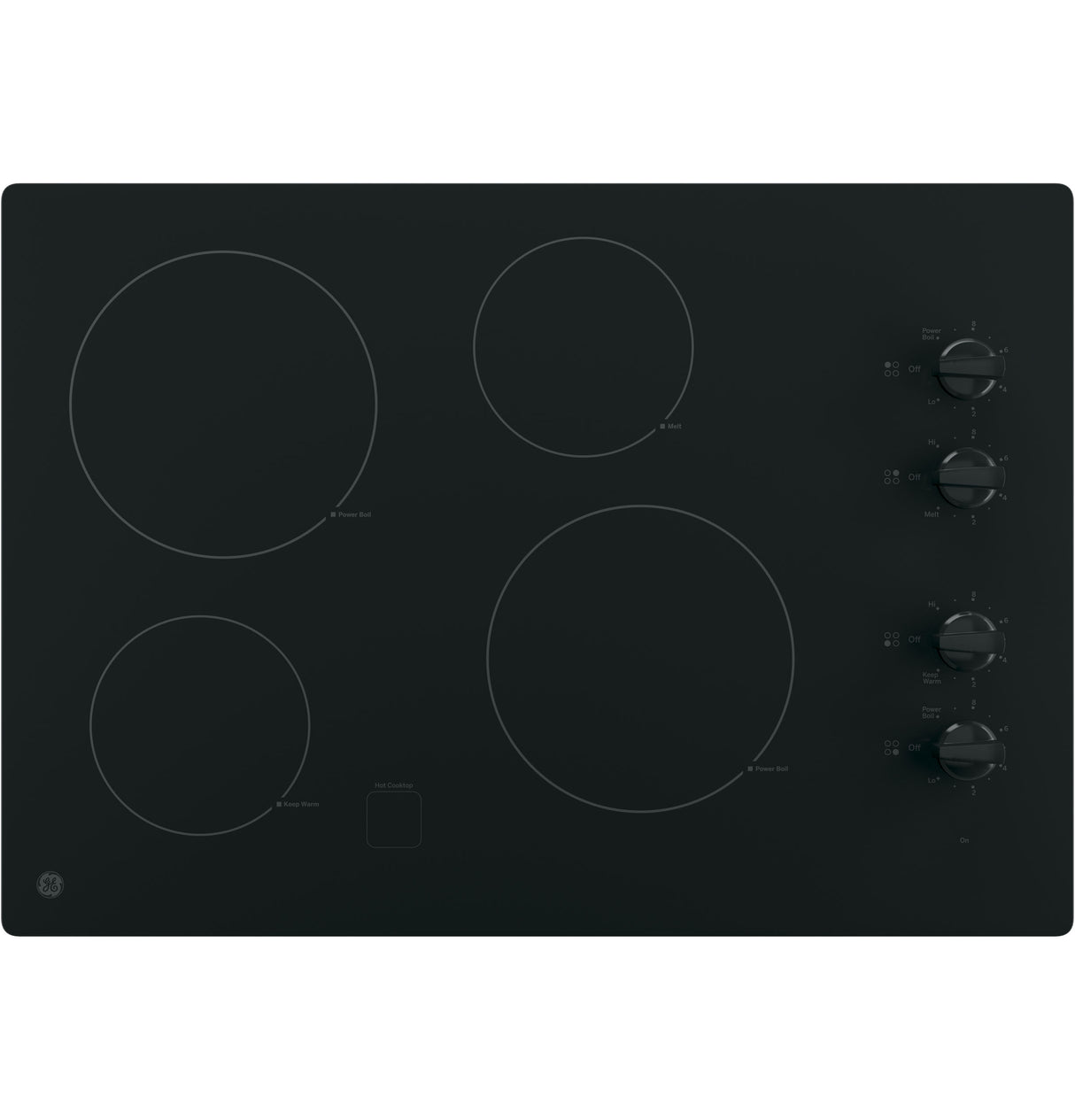 GE(R) 30" Built-In Knob Control Electric Cooktop - (JP3030DJBB)