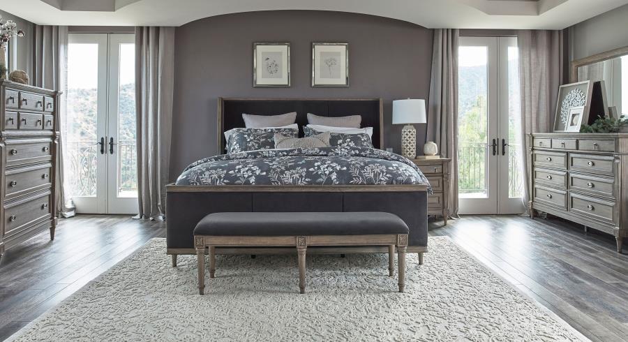 Alderwood - Upholstered Panel Bed