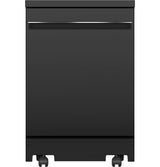 GE(R) ENERGY STAR(R) 24" Stainless Steel Interior Portable Dishwasher with Sanitize Cycle - (GPT225SGLBB)