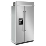 25.1 Cubic Feet 42" Built-In Side-By-Side Refrigerator With Ice And Water Dispenser