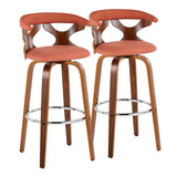 Gardenia - 30" Fixed-Height Barstool (Set of 2) - Walnut Base