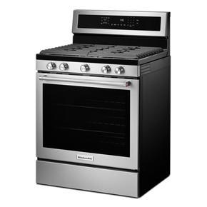 30" 5-Burner Gas Convection Range With PrintShield Finish