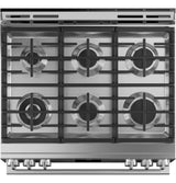 Caf(eback)(TM) 30" Smart Slide-In, Front-Control, Gas Range with Convection Oven in Platinum Glass - (CGS700M2NS5)