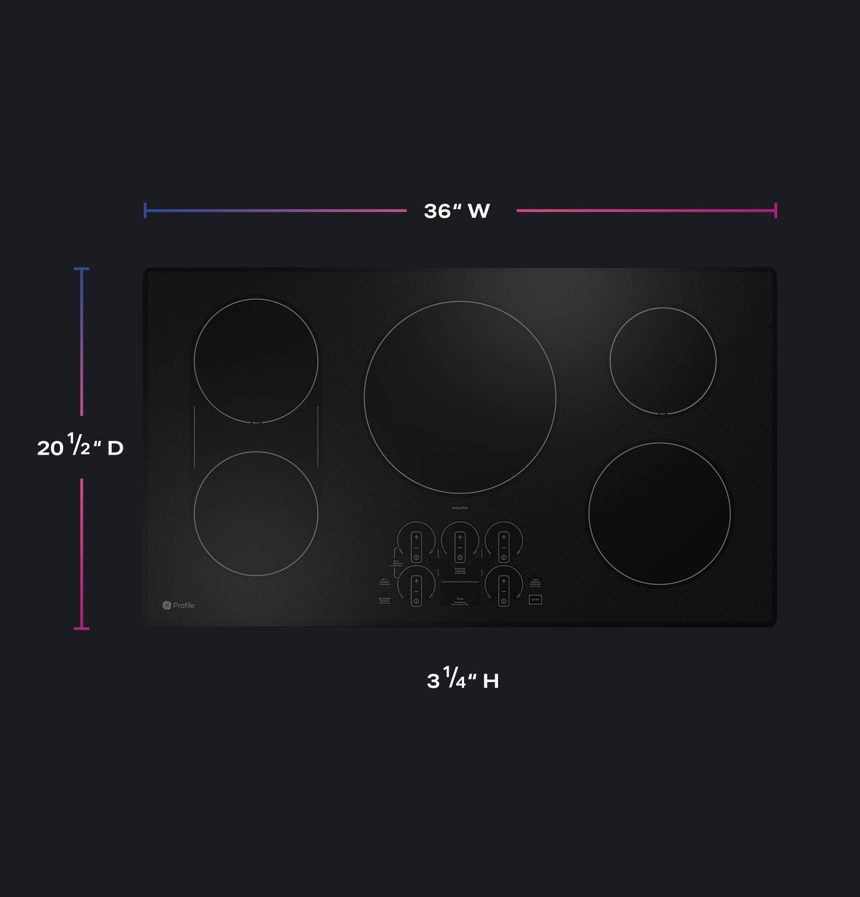 GE Profile(TM) 36" Built-In Touch Control Induction Cooktop - (PHP9036STSS)