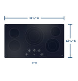 GE(R) 36" Built-In Knob Control Electric Cooktop - (JEP5036DTBB)