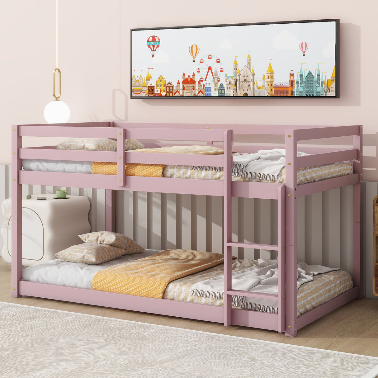 Twin Over Twin Floor Bunk Bed