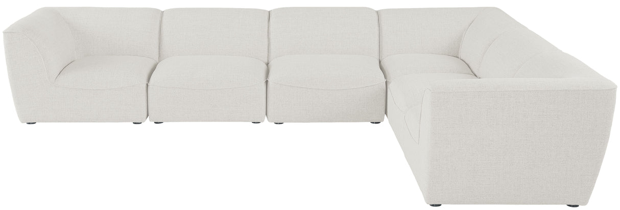 Miramar - Modular Sectional 6 Piece - Cream - Fabric