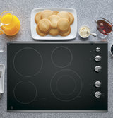 GE(R) 30" Built-In Knob Control Electric Cooktop - (JP3530SJSS)