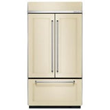 24.2 Cubic Feet 42" Width Built-In Panel Ready French Door Refrigerator With Platinum Interior Design