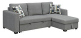 Pensole - Reversible Pop-Up Sleeper Sectional - Gray