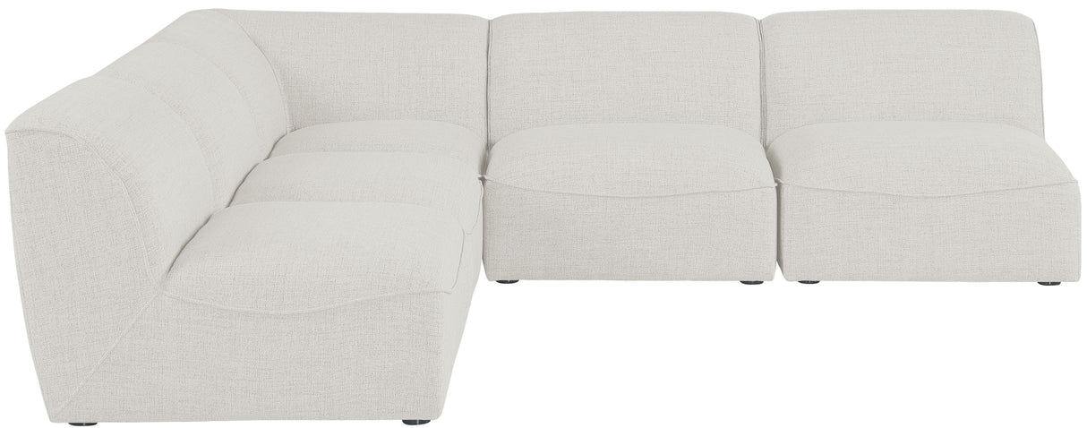 Miramar - Modular Sectional 5 Piece - Cream - Fabric - Modern & Contemporary