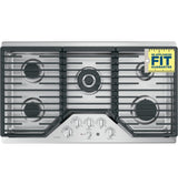 GE Profile(TM) 36" Built-In Tri-Ring Gas Cooktop with 5 Burners and Included Extra-Large Integrated Griddle - (PGP9036SLSS)