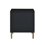 Myles - Nightstand - Black / Gold / Silver