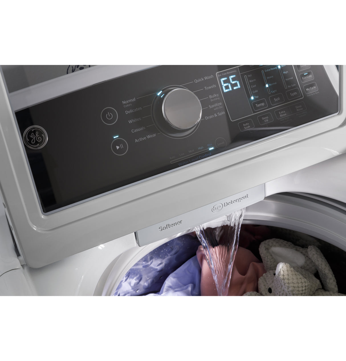 GE(R) 4.5 cu. ft. Capacity Washer with Water Level Control - (GTW585BSVWS)