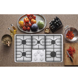 GE(R) 36" Built-In Gas Cooktop with Dishwasher-Safe Grates - (JGP3036DLWW)