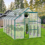 Polycarbonate Greenhouse Raised Base And Anchor Aluminum Heavy Duty Walk-In Greenhouses For Outdoor Backyard In All Season