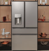 Caf(eback)(TM) ENERGY STAR(R) 27.8 Cu. Ft. Smart 4-Door French-Door Refrigerator in Platinum Glass - (CVE28DM5NS5)