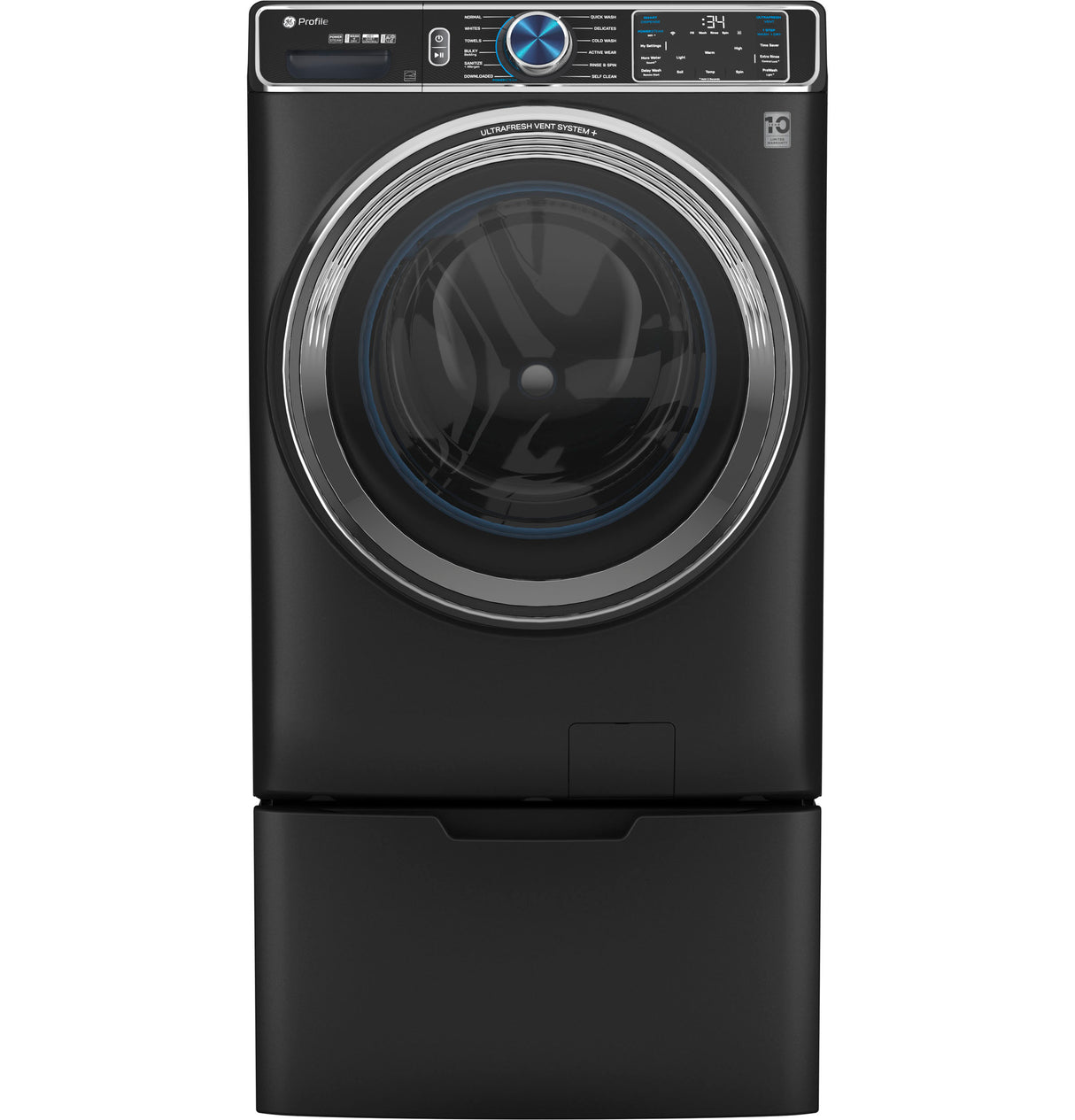 GE Profile(TM) 5.3 cu. ft. Capacity Smart Front Load ENERGY STAR(R) Steam Washer with Adaptive SmartDispense(TM) UltraFresh Vent System Plus(TM) with OdorBlock(TM) - (PFW950SPTDS)