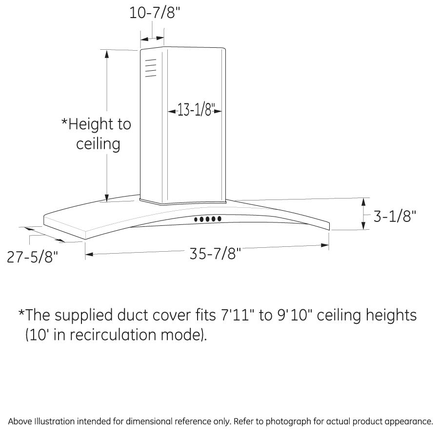 GE Profile(TM) 36" Island-Mount Chimney Hood - (PV977NSS)