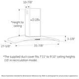 GE Profile(TM) 36" Island-Mount Chimney Hood - (PV977NSS)