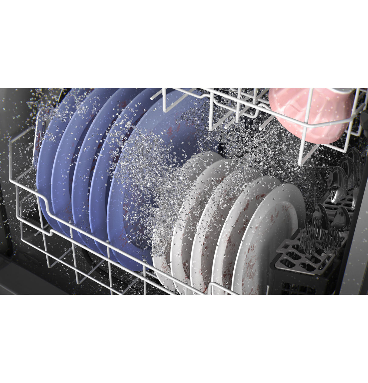 GE(R) ENERGY STAR(R) Top Control with Plastic Interior Dishwasher with Sanitize Cycle & Dry Boost - (GDT550PGRBB)