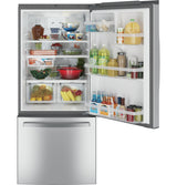 GE(R) ENERGY STAR(R) 21.0 Cu. Ft. Bottom-Freezer Refrigerator - (GDE21EYKFS)