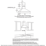 GE(R) 30" Wall-Mount Pyramid Chimney Hood - (JVW5301BJTS)