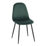 Pebble - Chair - Black Steel And Velvet (Set of 2)