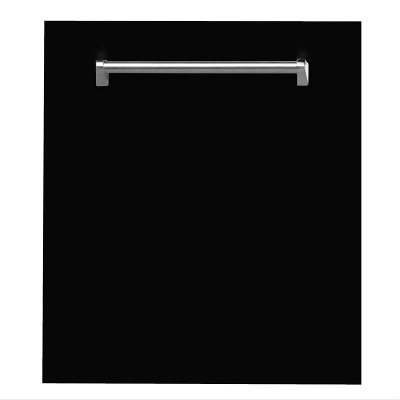 ZLINE 24 in. Top Control Dishwasher with Stainless Steel Tub and Traditional Style Handle, 52dBa (DW-24) [Color: Black Matte] - (DWBLM24)