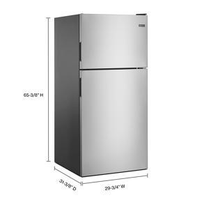 30" Wide Top Freezer Refrigerator With PowerCold Feature - 18 Cubic Feet - Fingerprint Resistant Stainless Steel