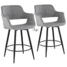 Vintage Flair - 26" Fixed-Height Counter Stool (Set of 2) - Black Legs