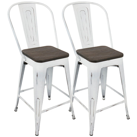 Oregon - High Back Counter Stool (Set of 2)