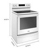 64 Cubic Feet Freestanding Electric Range With Frozen Bake Technology - White