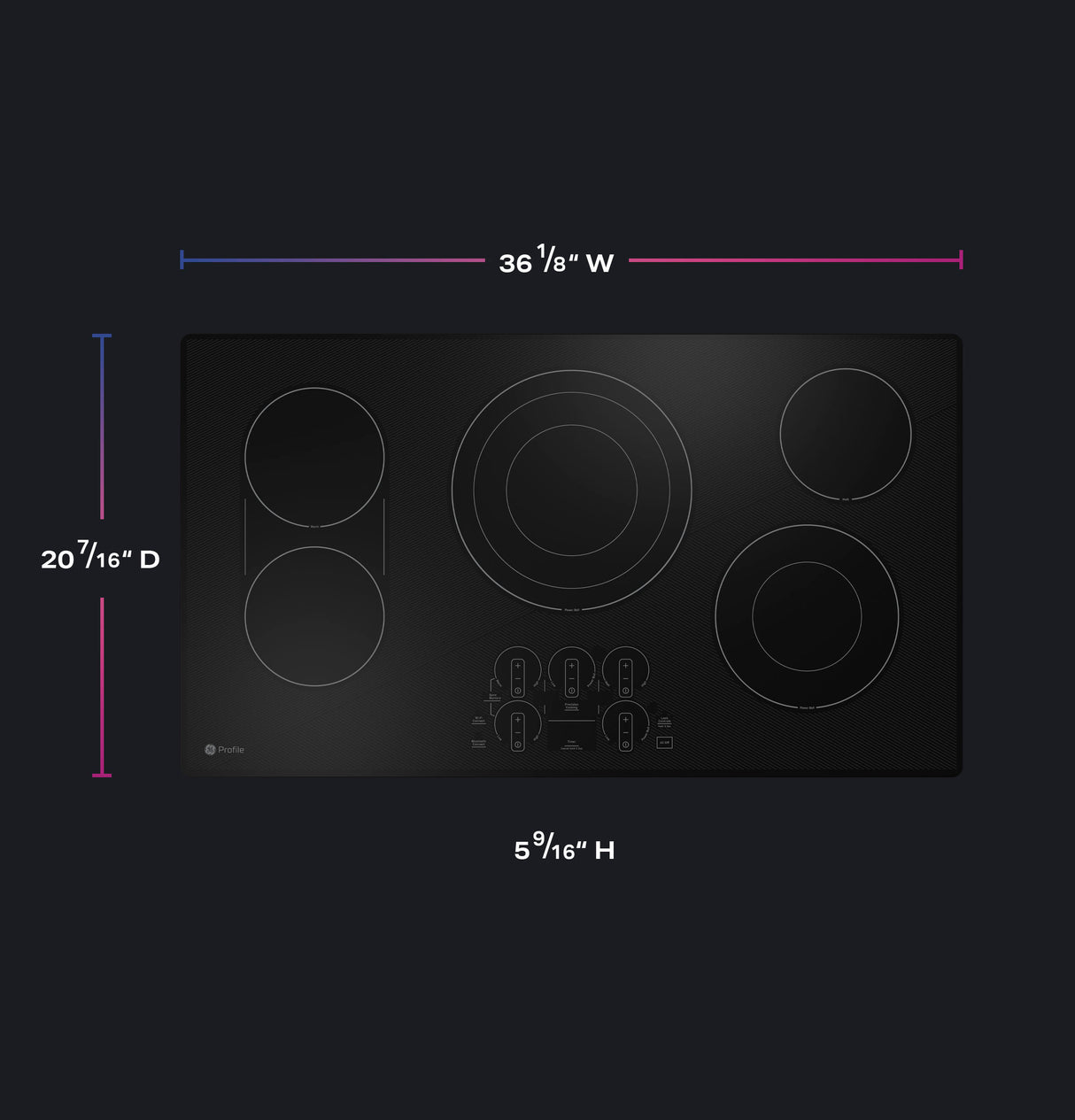 GE Profile(TM) 36" Built-In Touch Control Electric Cooktop - (PEP7036DTBB)