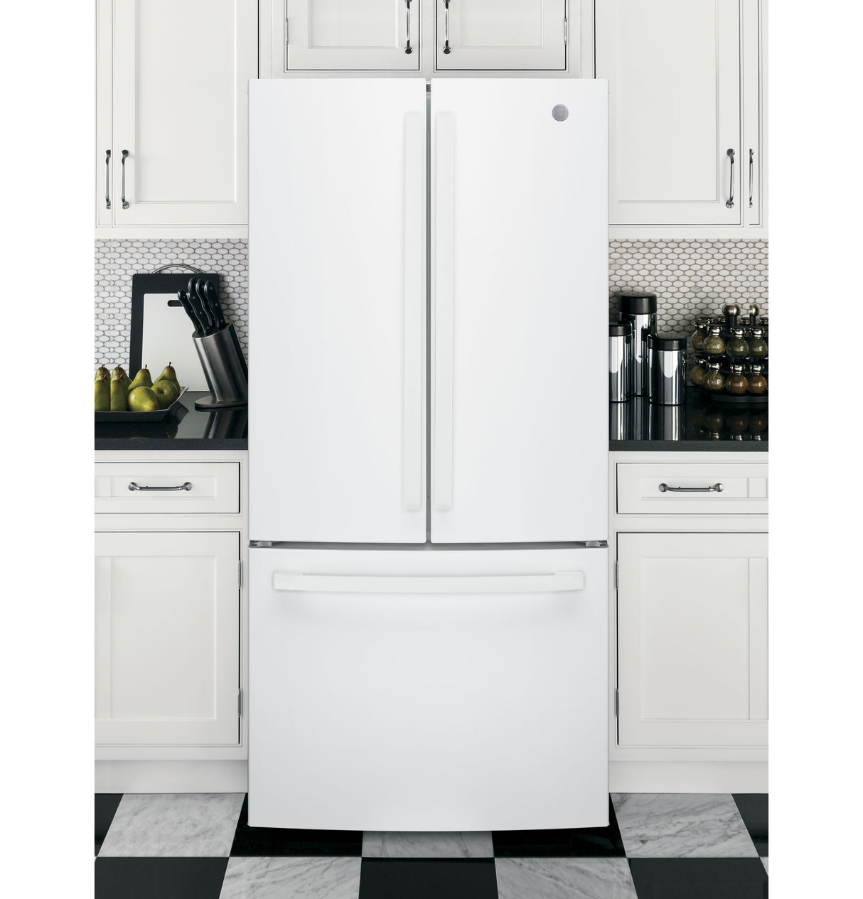 GE(R) ENERGY STAR(R) 27.0 Cu. Ft. French-Door Refrigerator - (GNE27JGMWW)