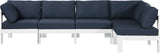 Nizuc - Outdoor Patio Modular Sectional 5 Piece - Navy - Fabric