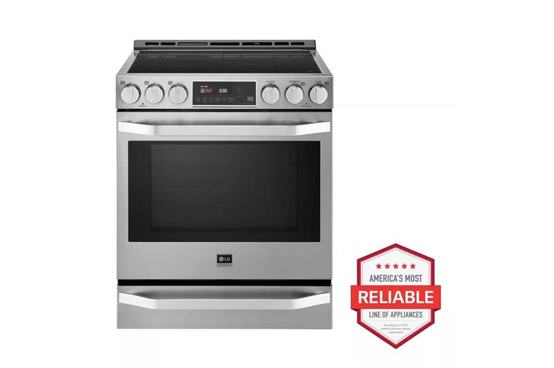 LG STUDIO 6.3 cu. ft. Induction Slide-in Range with ProBake Convection(R) and EasyClean(R) - (LSIS3018SS)