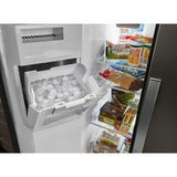 36" Wide Counter Depth Side-By-Side Refrigerator - 21 Cubic Feet - Black