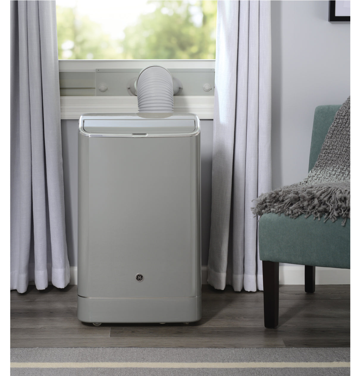 GE(R) 10,500 BTU Portable Air Conditioner with Dehumidifier and Remote, Grey - (APCD10JASG)