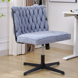 Armless Office Desk Chair No Wheels