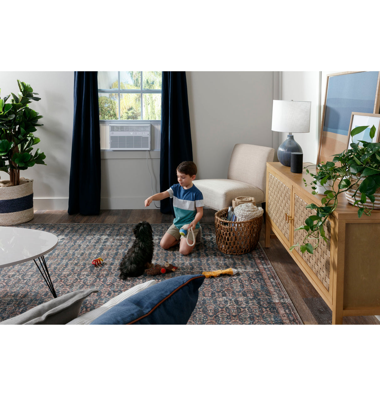 GE(R) ENERGY STAR(R) 8,000 BTU Smart Electronic Window Air Conditioner for Medium Rooms up to 350 sq. ft. - (AHY08LZ)