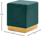 Jax - Stool Ottoman with Gold Base