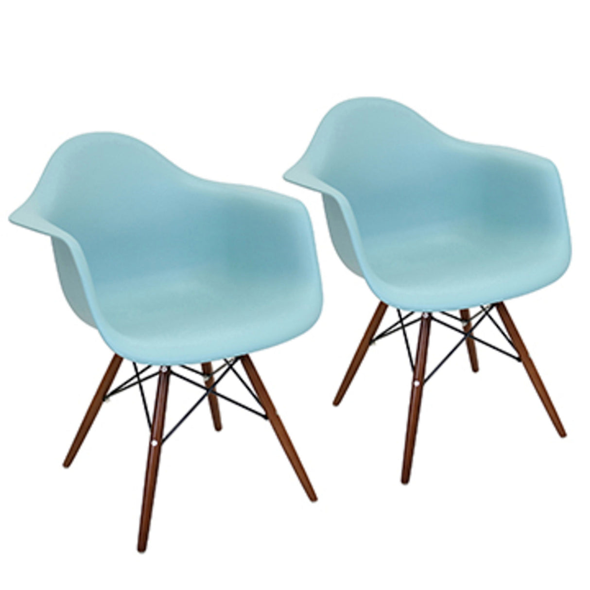 Neo Flair - Chair - Sea Green And Espresso (Set of 2)