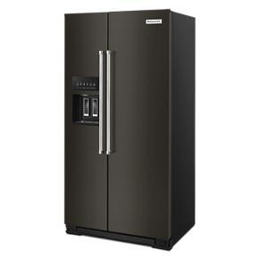 22.6 Cubic Feet Counter-Depth Side-By-Side Refrigerator With Exterior Ice And Water And PrintShield finish - Black