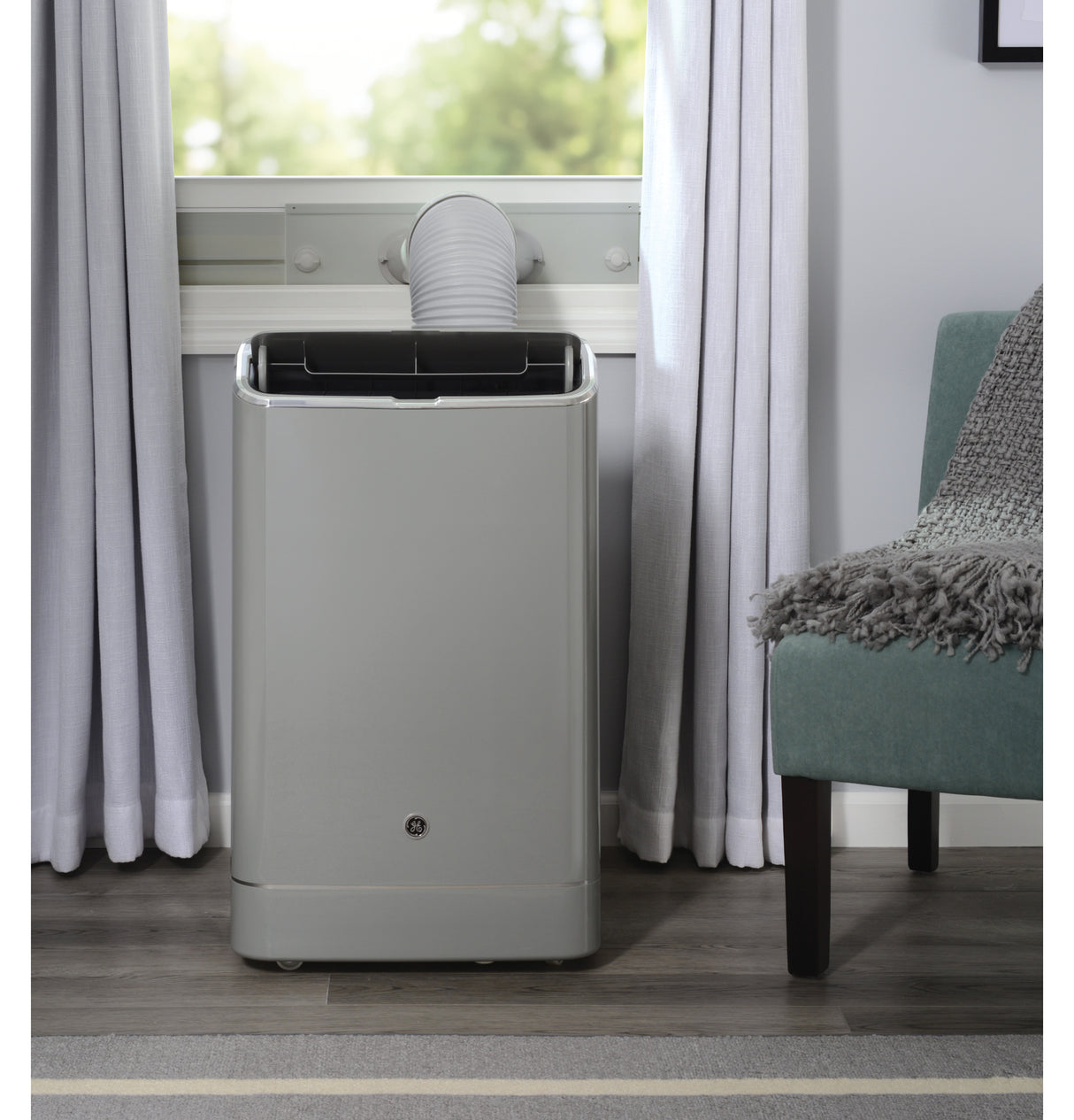 GE(R) 10,500 BTU Portable Air Conditioner with Dehumidifier and Remote, Grey - (APCD10JASG)